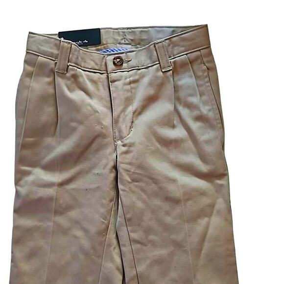 NWOT Chaps Boys School Uniform Pleated Twill Pants - Size 4 Regular Khaki - Picture 5 of 5